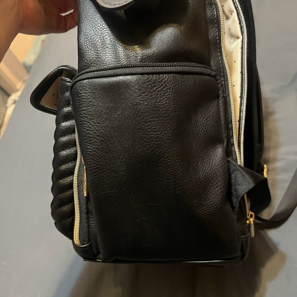 Itzy Ritzy Black Backpack with Tassel - Picture 6 of 12